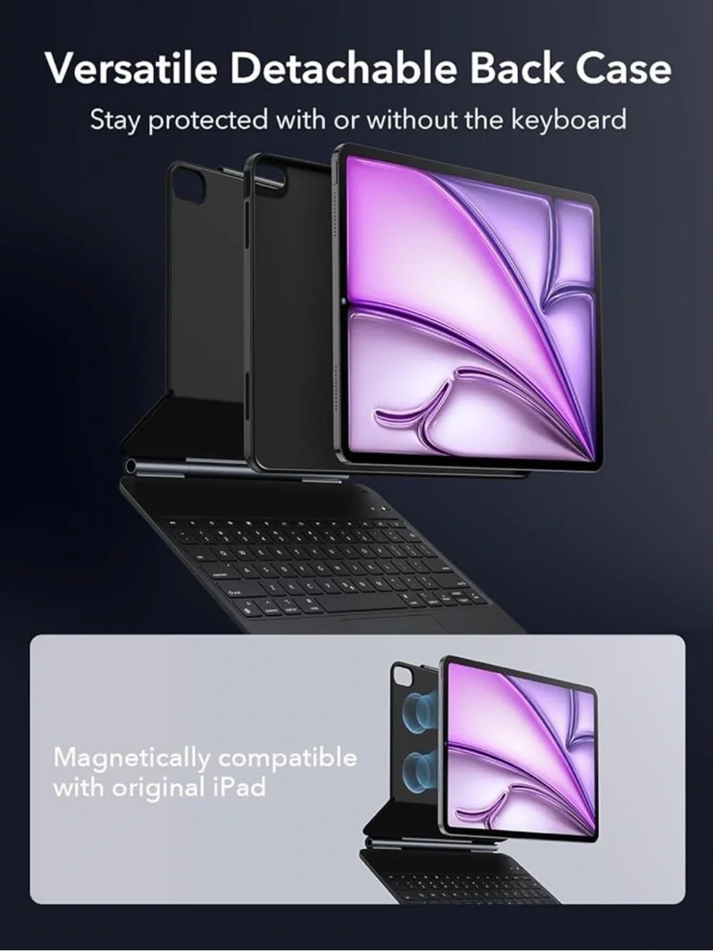ESR magnetic keyboard case, ipad 13inch